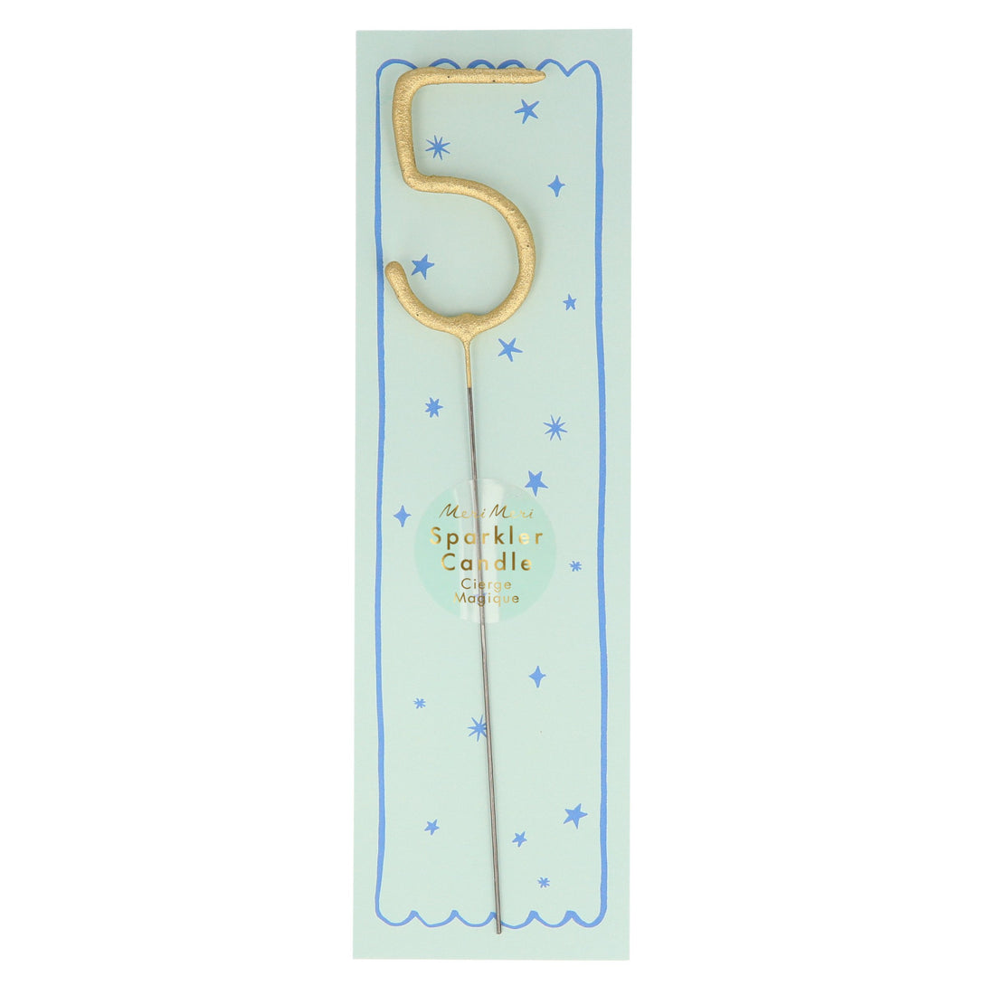 Gold Sparkler Numbers 0 To 9 Candles (Parent)