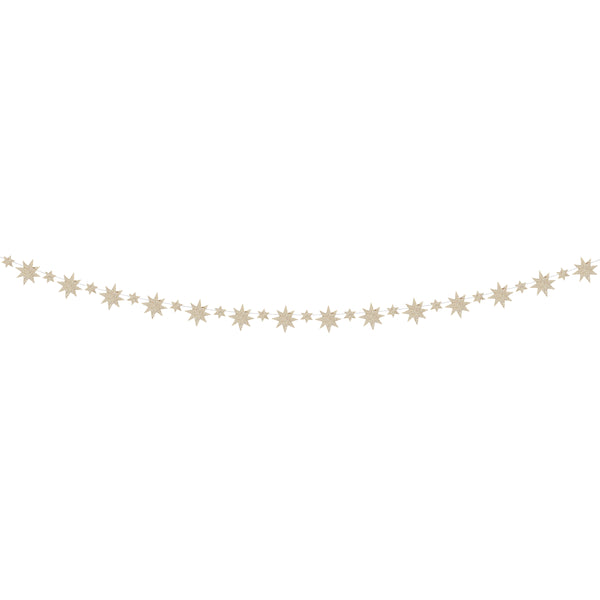 Hang up our Christmas garland, with gold glitter stars, to add a special shimmering look to your festivities. Image2