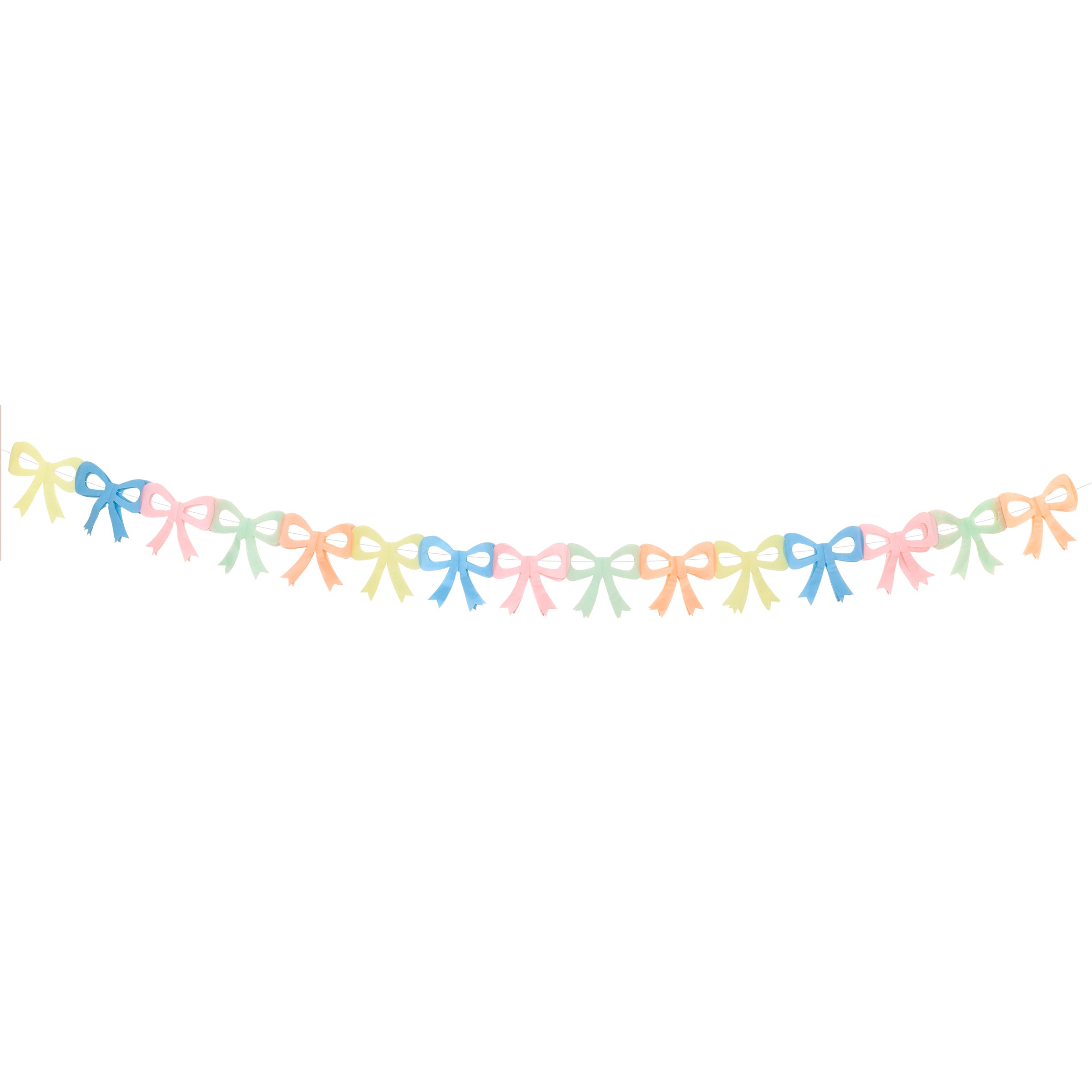 Our pack of 3 party garlands, with colorful bows, is ideal as Easter decorations.