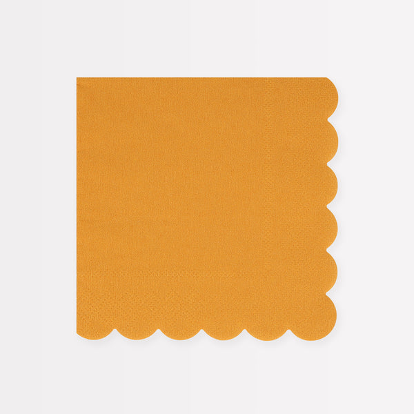 Our party napkins, in a lovely yellow color, will look great at any meal.