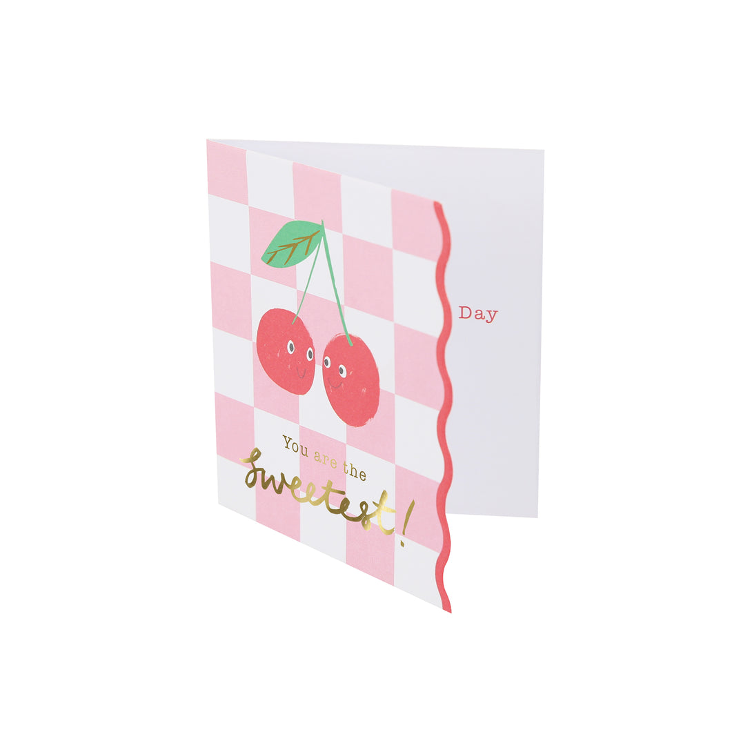 Our special Valentine's card set includes fruit-themed cards and erasers for a fun Valentine's gift.