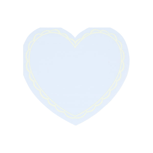 Our party napkins, heart-shaped and with 8 pastel colors, are perfect for a Valentines meal. Image1