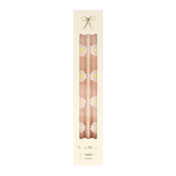 Make your springtime party look amazing with our tall pink candles, decorated with wax daisies, and with pink wicks. Image5