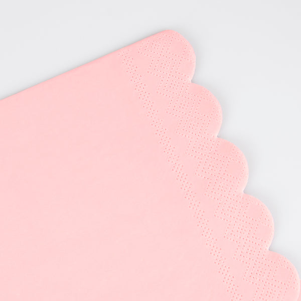 Our pink paper napkins are perfect for an anniversary party, romantic meal or a princess party. Image2