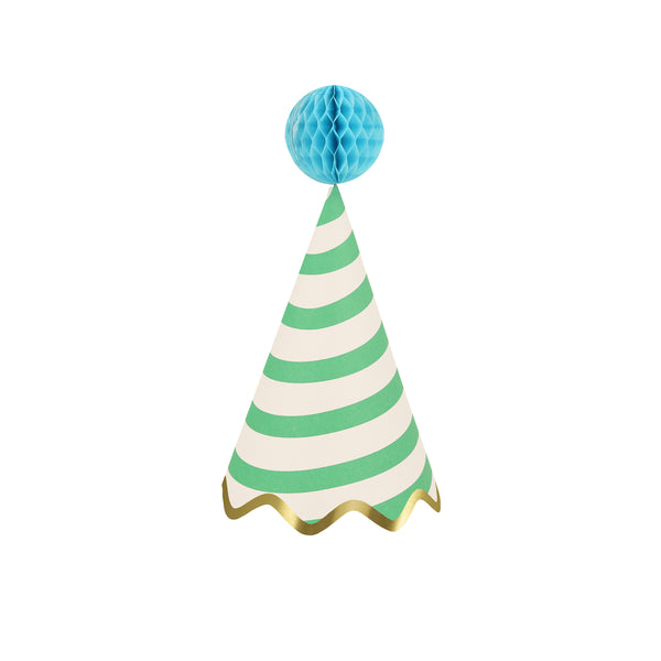 Our party accessories include hats with stripes and pompoms for a fun look. Image6