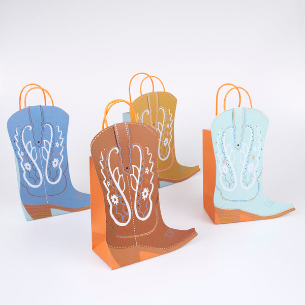 Our western boot party bags are perfect for a western party, fun and colorful with room to pack with party bag gifts. Image4