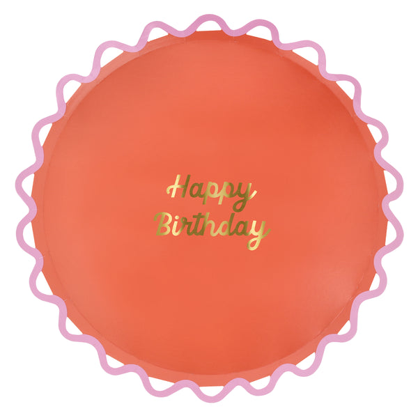 Our dinner plates are made especially as birthday party plates, with bright colors and a Happy Birthday message in shiny gold foil. Image2