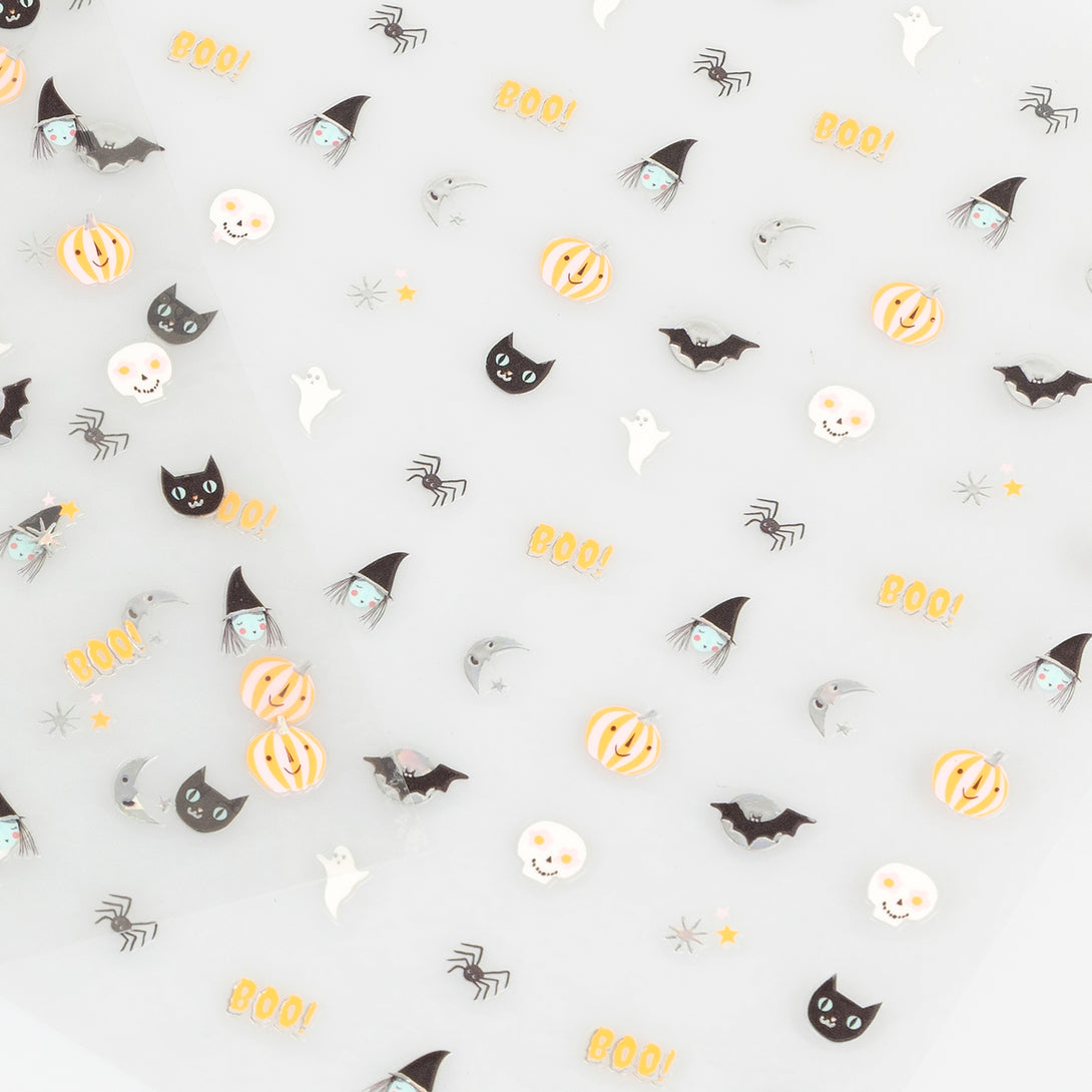 Stickers Autocollants Halloween Pour Ongles Et Scrapbooking - Lot De Déco Festif Pour Nail Art