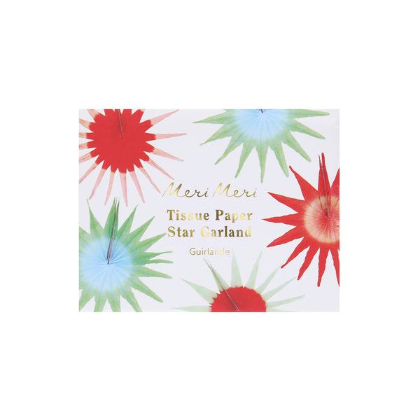 Our star garland, in bright colors, is the perfect modern Christmas garland. Image4