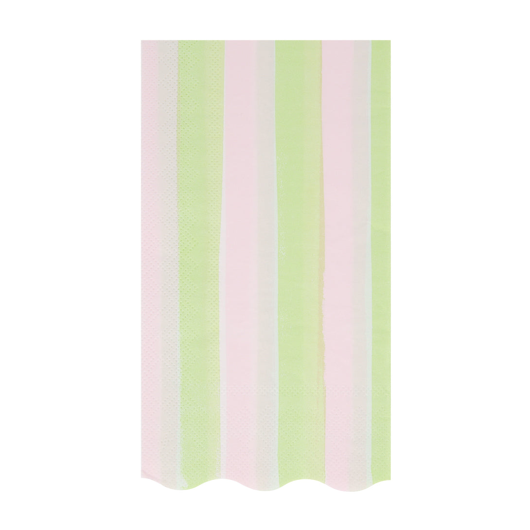 Place our guest napkins, in sensational pastel stripes, on your party table for a practical yet decorative look.