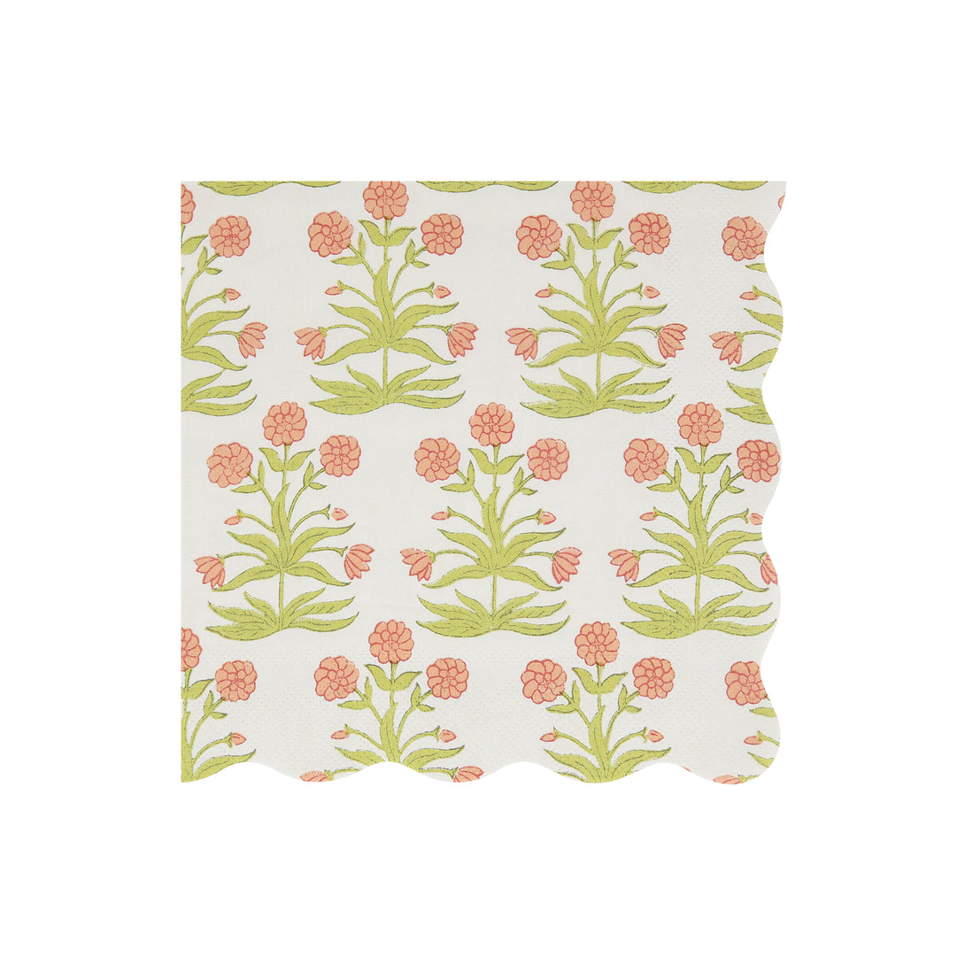 Our disposable napkins, in a large size, feature Molly Mahon floral patterns, ideal for a stylish gathering.