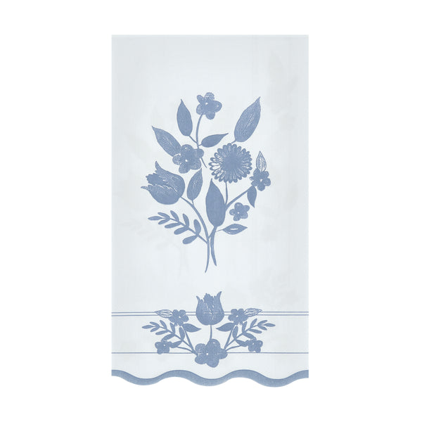 Our guest towels, made from 3-ply paper, feature 4 pastel shades and a stunning colbalt blue botanical illustration for a stylish look. Image7