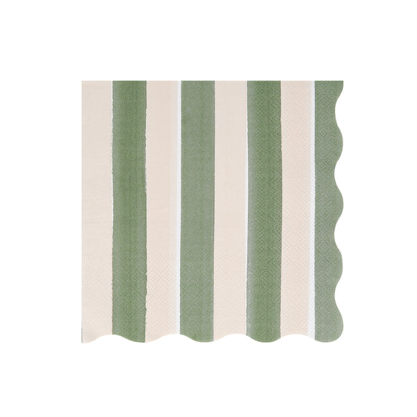 Our paper napkins feature bold stripes in rich colors, and a wavy border, perfect for Thanksgiving dinner. Image3