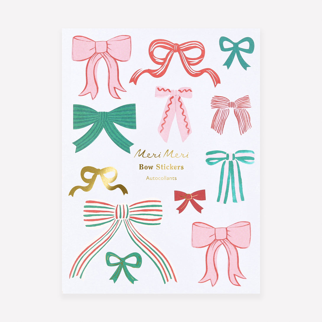 Simple Bow Sticker Bow Stickers (x 10 sheets) β Meri Meri