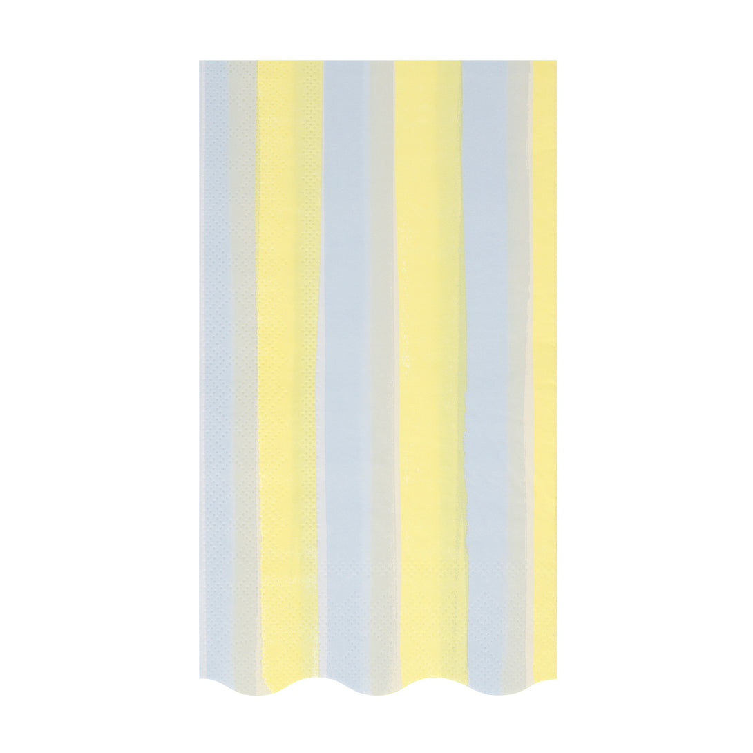 Place our guest napkins, in sensational pastel stripes, on your party table for a practical yet decorative look.