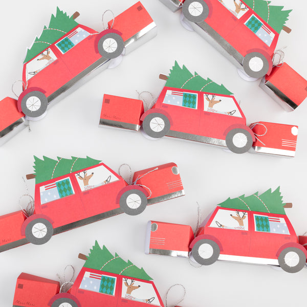 Our fun Christmas crackers, in the shape of a car, are great for kids and adults and contain gifts, a party hat and a joke. Image5