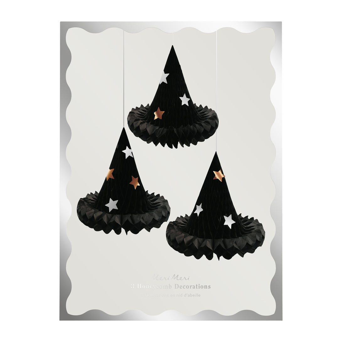 Our Halloween witch hats look amazing dangling from your ceiling or porch.