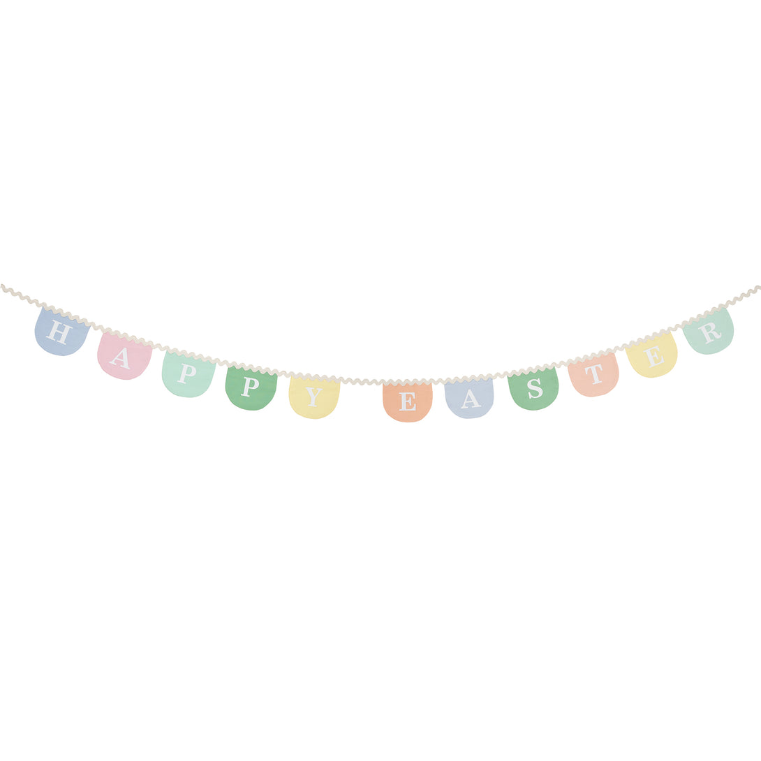 Add our fabric Easter garland to your Easter hanging decorations, the pastel colors look amazing on the wall or table.