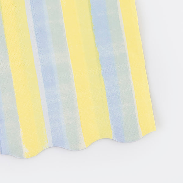 Place our guest napkins, in sensational pastel stripes, on your party table for a practical yet decorative look. Image2