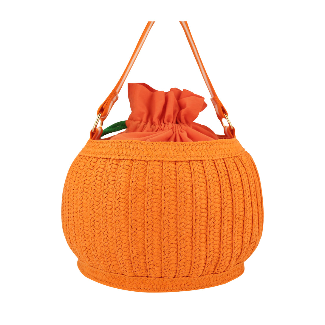 Our Halloween basket has a cute pumpkin face and fun tassels.