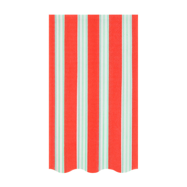 Our guest towels, made from premium paper, have a striped design in festive colors for a stylish look. Image4