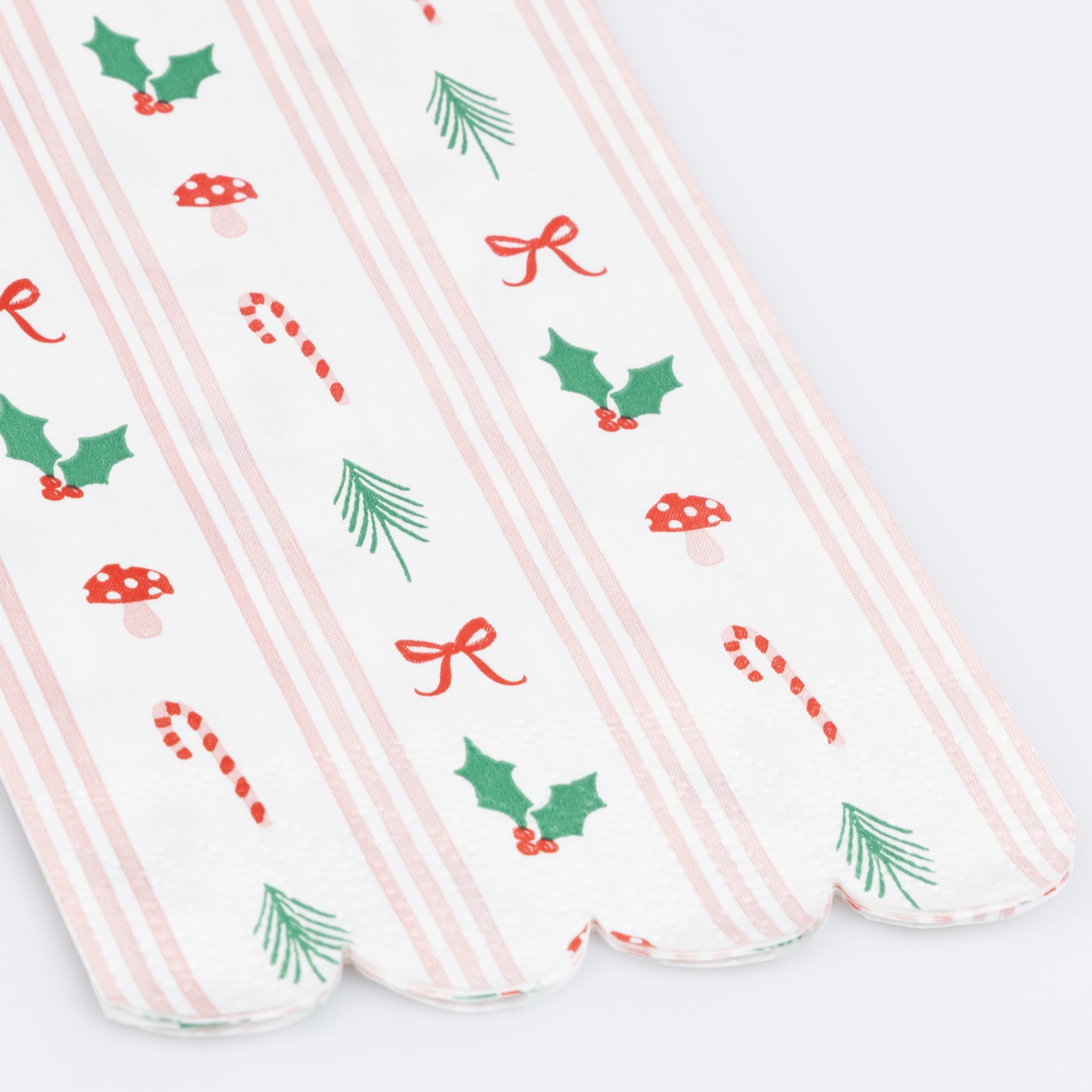 Meri Meri Paper Guest Towel :: Festive Icon Stripes - Thumbnail 3