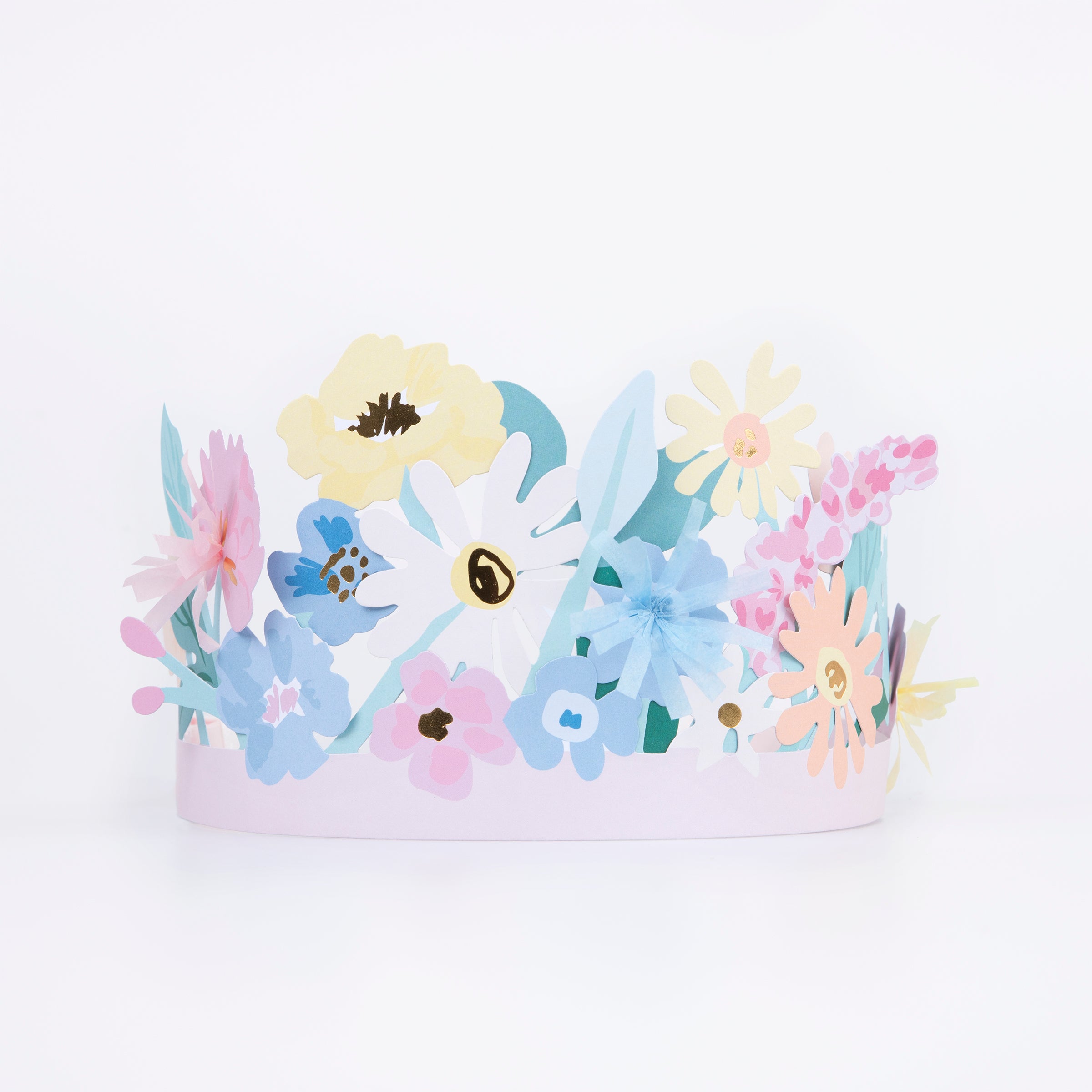 Our headdress, made with paper flowers, is the perfect Easter accessory.