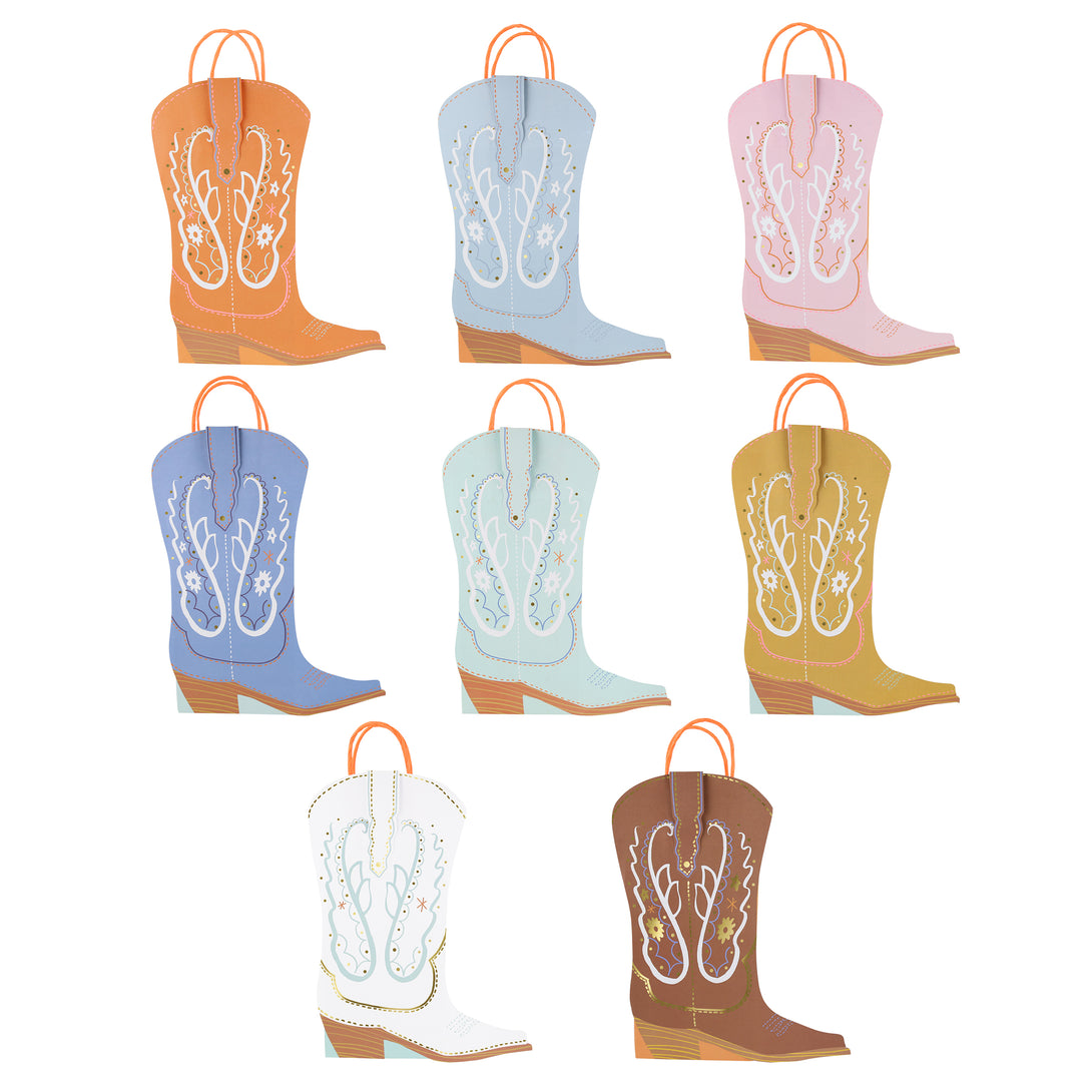 Our western boot party bags are perfect for a western party, fun and colorful with room to pack with party bag gifts.