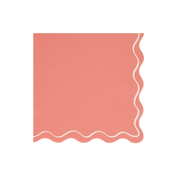 Our paper napkins have gorgeous colors, a scalloped edge and a wavy line design, the perfect party napkins. Image1