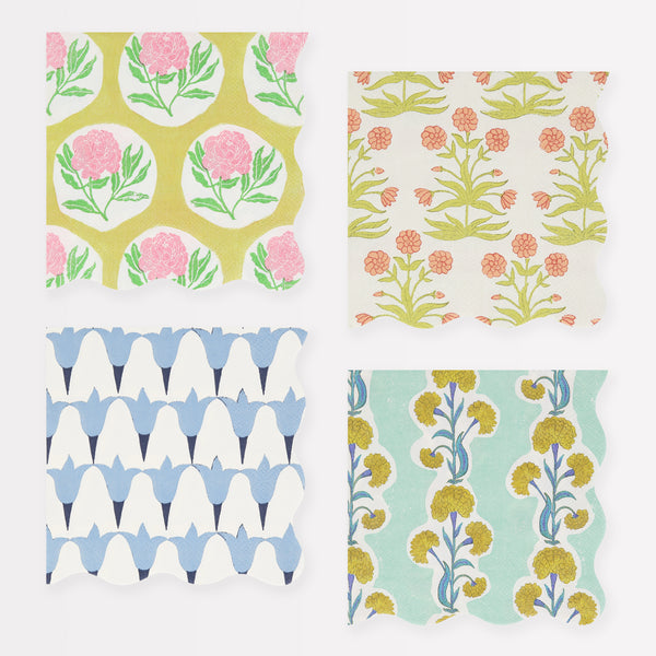 Our disposable napkins are made from high-quality 3-ply paper with Molly Mahon iconic floral designs for a statement look.