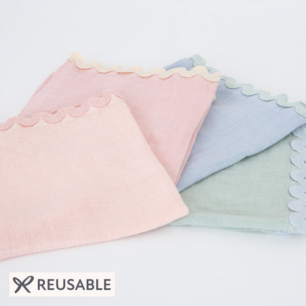 Our party napkins, with ric rac decoration, are perfect for party tableware. Image1