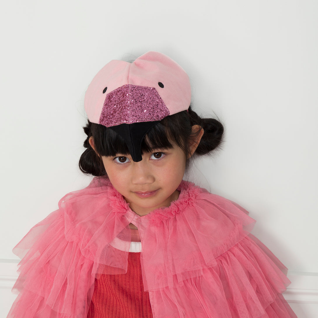 open lace back dress Meri Meri Flamingo Cape Dress Up