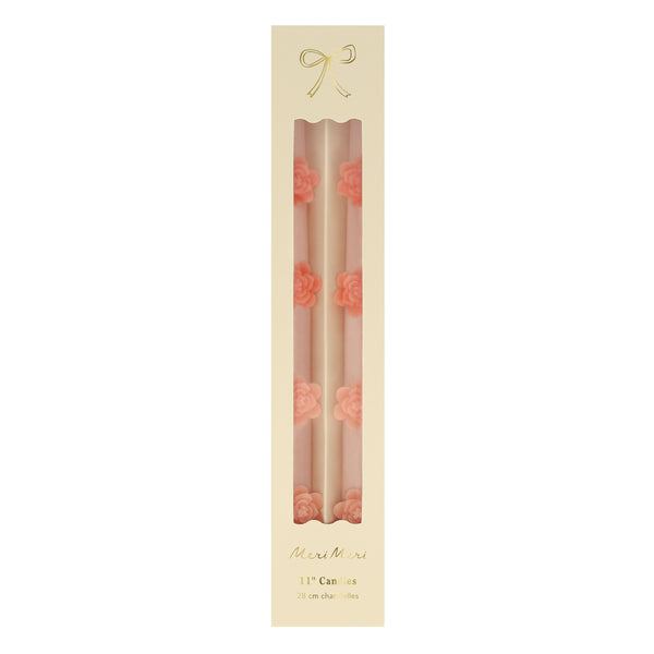 Make any pink party look amazing with our taper candles with pink flowers and pink wicks. Image5