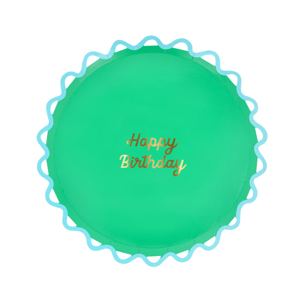 Our side plates are ideal as birthday party plates, featuring bright colors and a Happy Birthday message in shiny gold foil. Image5