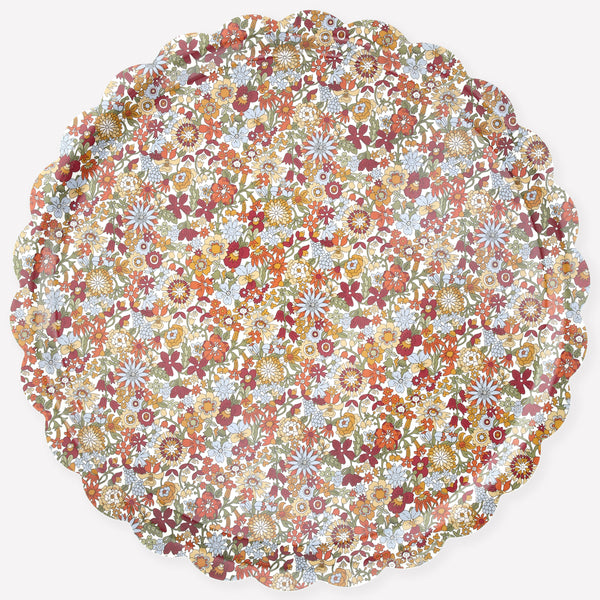 Our large floral tray, made from wood and with a melamine coating makes a great host gift, and is great for practical and decorative use. Image1