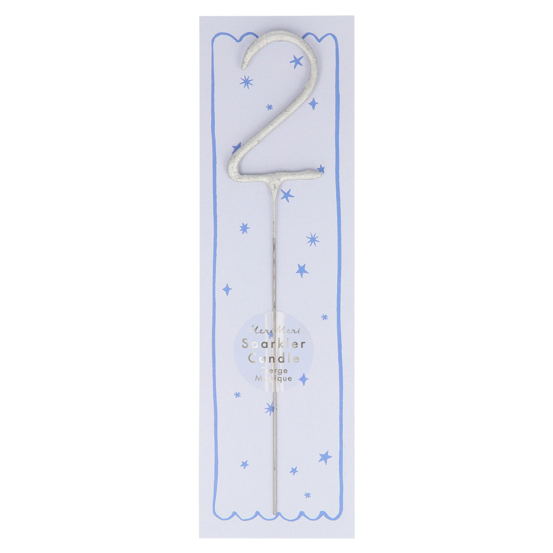 Silver Sparkler Numbers 0 To 9 Candles (Parent)