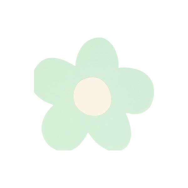 Our party napkins, in pastel colors and in a pretty daisy shape, will look amazing on your party table. Image1