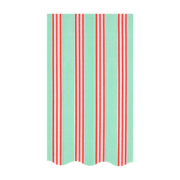 Our guest towels, made from premium paper, have a striped design in festive colors for a stylish look. Image5