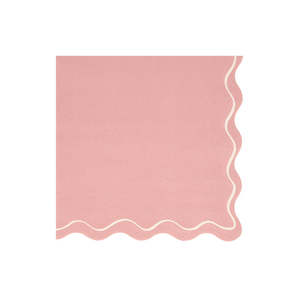 Our paper napkins have gorgeous colors, a scalloped edge and a wavy line design, the perfect party napkins. Image1