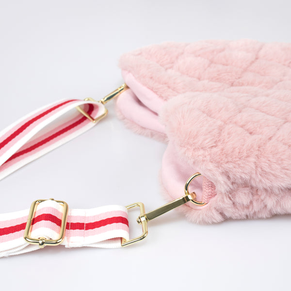 Our pink plush purse is perfect as a kids accessory. Image4