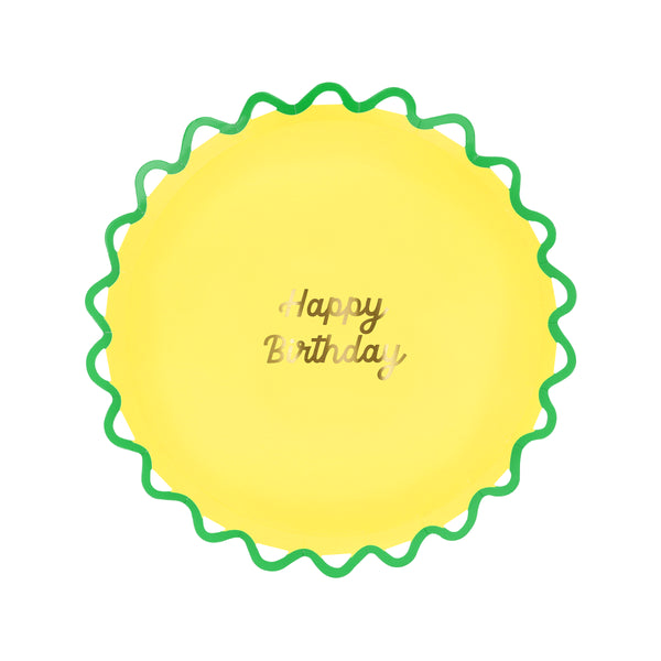 Our side plates are ideal as birthday party plates, featuring bright colors and a Happy Birthday message in shiny gold foil. Image4