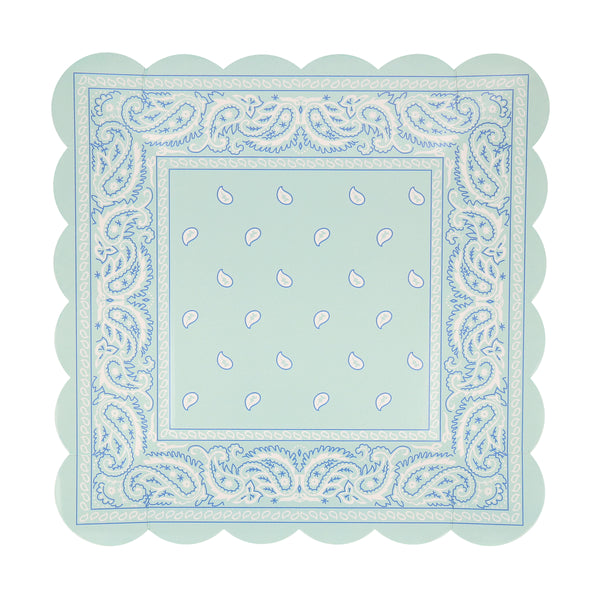 Add to your western theme party with our stunning paper plates in the shape of bandanas. Image5