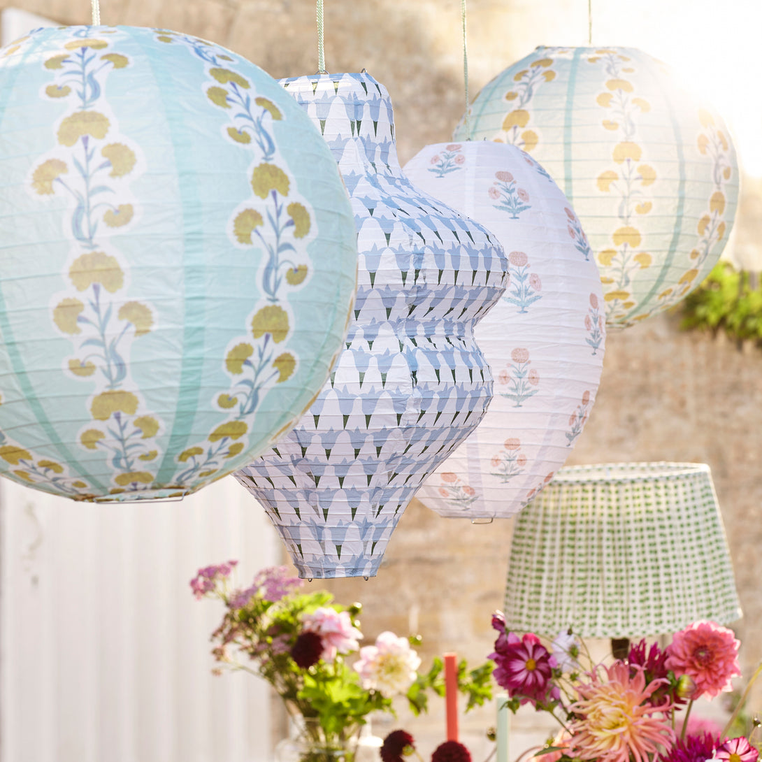 Our fabric lanterns are reusable lanterns and make great hanging decorations.