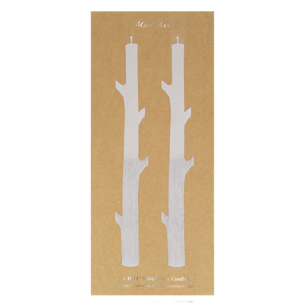 Our tall candles, shaped like sticks and dipped in silver ink, will look amazing as Halloween or Christmas table decorations. Image5