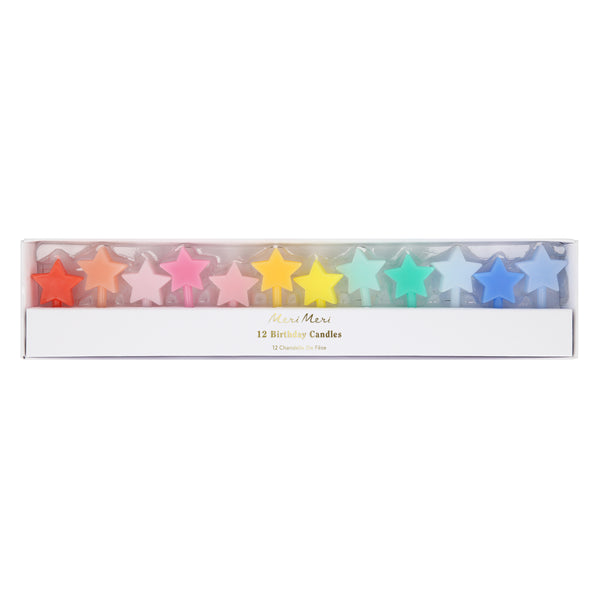 Use our mini star candles to add color and fun to cakes and cupcakes, idea for birthday cakes, baby showers and award celebrations.