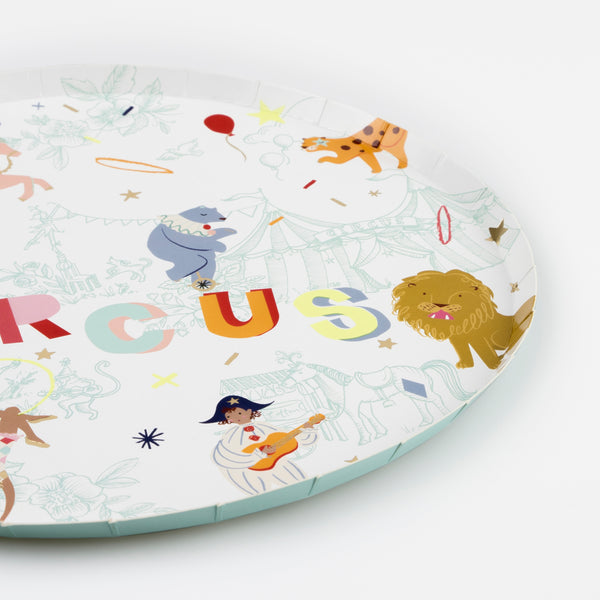 Our party plates feature classic circus icons, make these plates ideal for a circus themed party. Image2