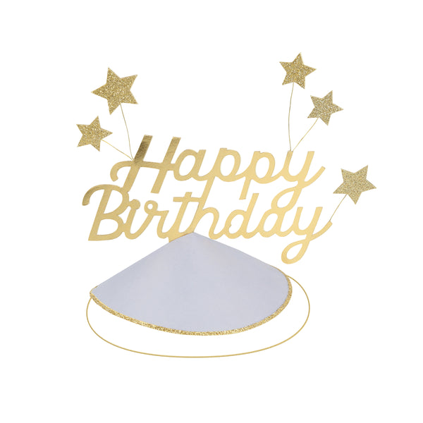 Make your guests look amazing with our fun birthday party hats, with gold glitter stars and bright colors. Image4