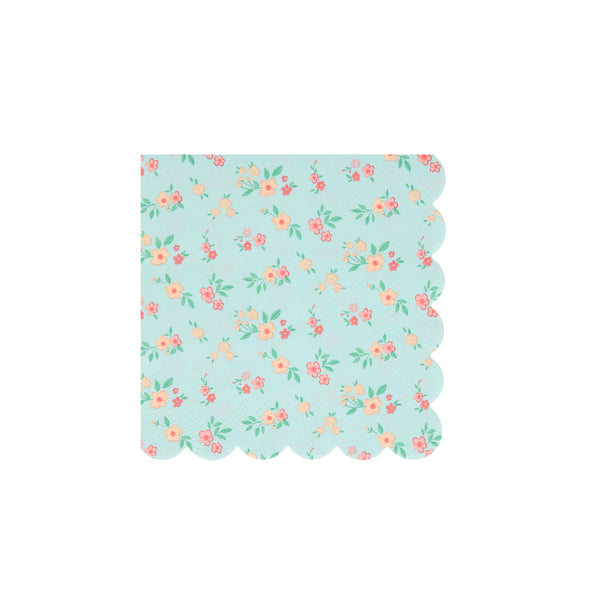 Our paper napkins, in a small size, feature a pretty ditsy floral pattern and 4 vintage pastel color ways. Image5