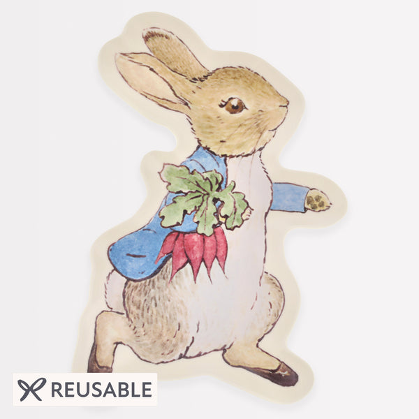 Our reusable plate is made in the shape of Peter Rabbit, a fun plate to add nostalgia and sophistication to any meal. Image1