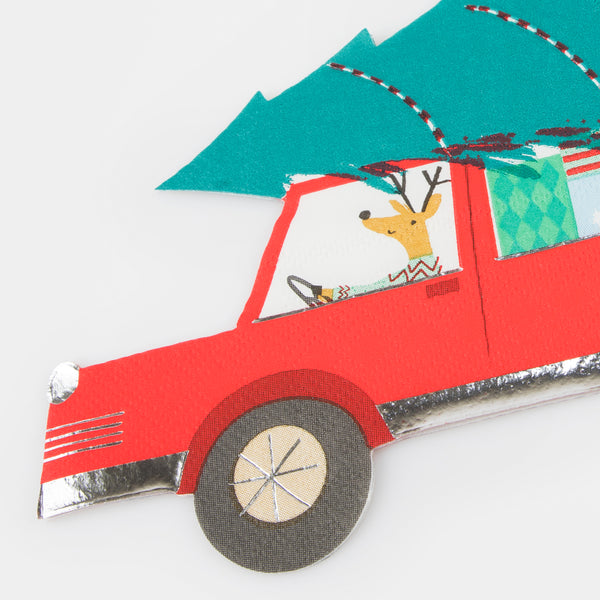 Our reindeer napkins are the ideal Christmas napkins to brighten up your Christmas table. Image3